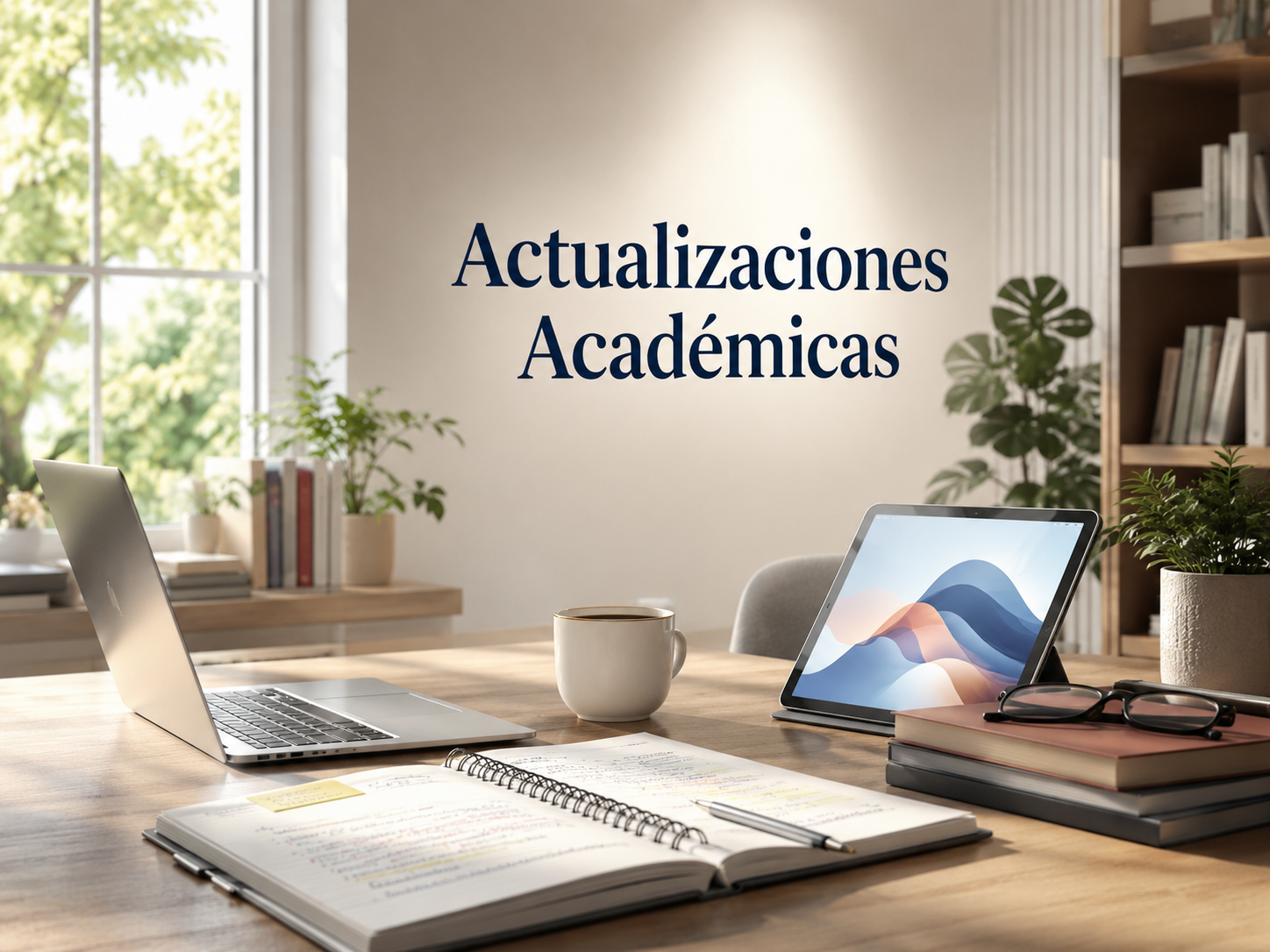 Portada editorial para actualizaciones académicas