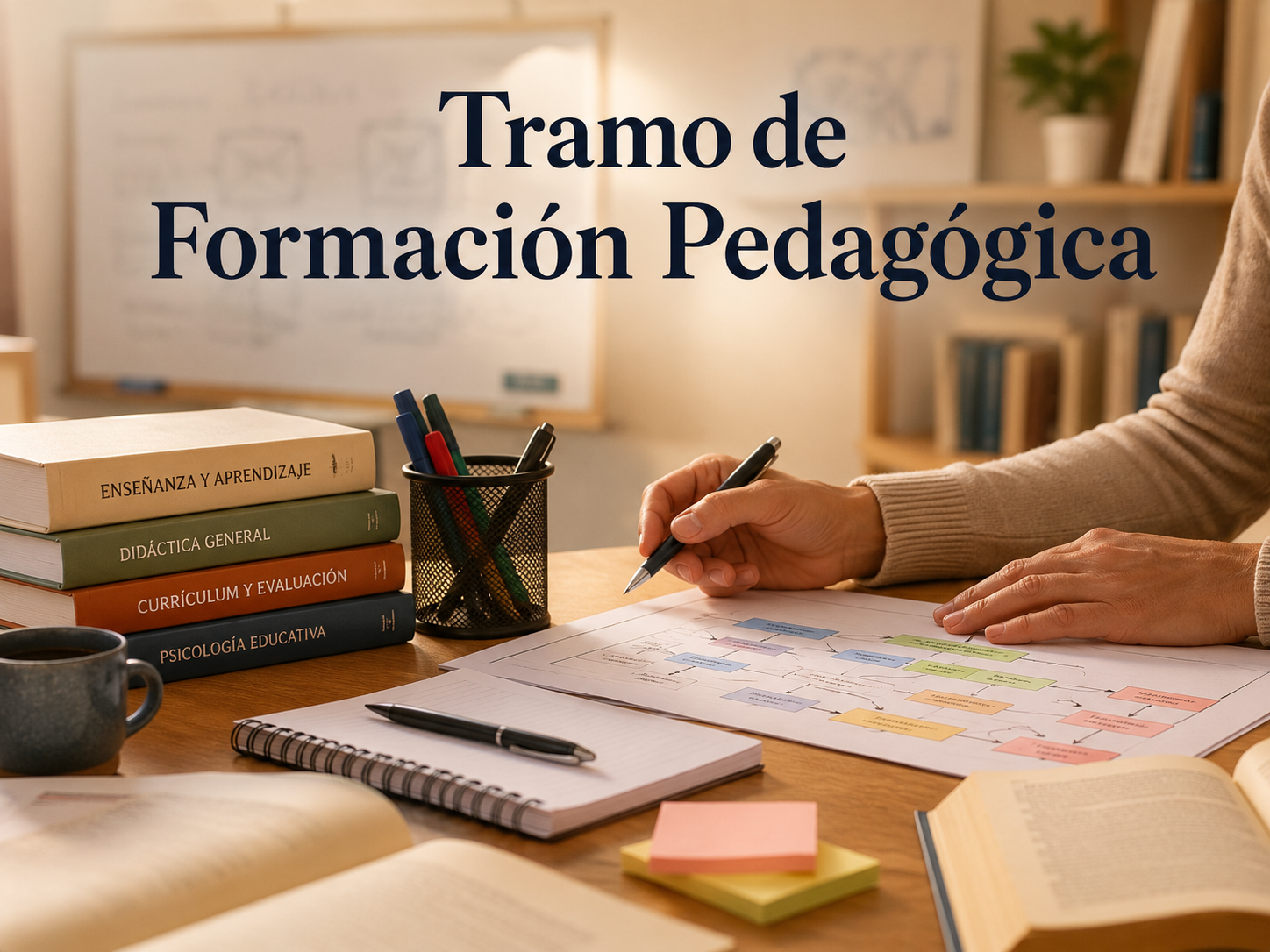 Portada editorial para tramo de formación pedagógica